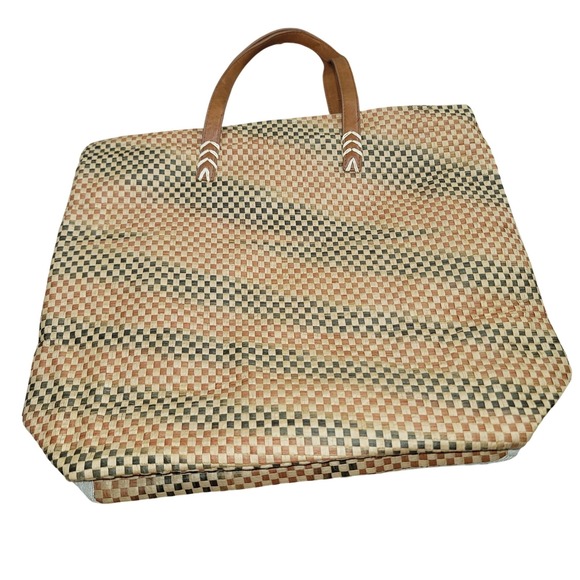 Cappelli Flamingo Tapestry/Straw Tote Shoulder Bag ZipClosure Vacay Beach Resort - Picture 6 of 11